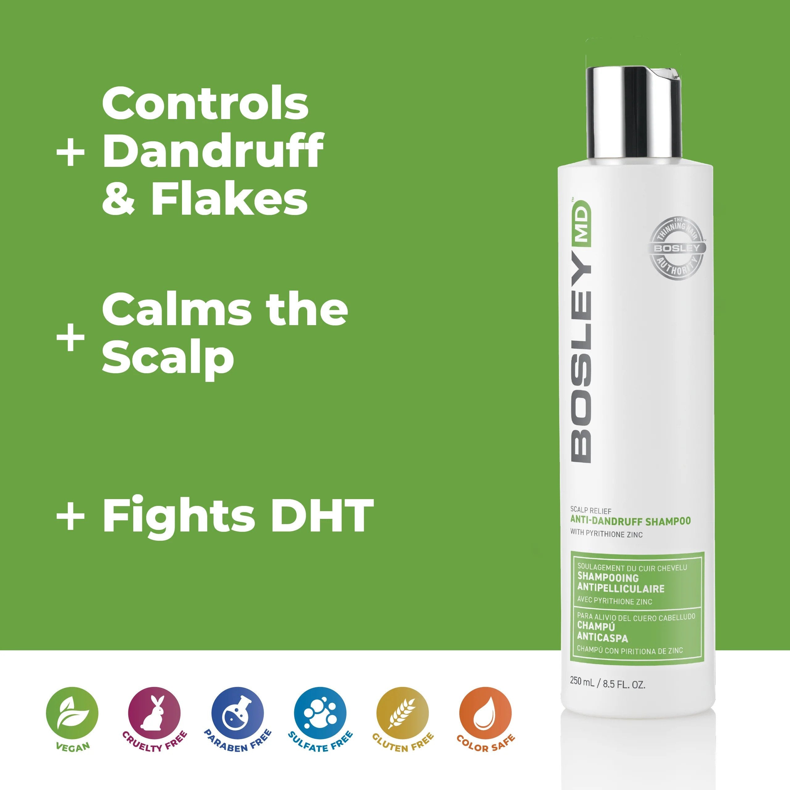 Scalp Relief Anti Dandruff Shampoo 250ml - for All Hair Type